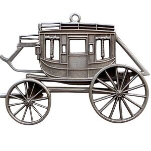 Vintage‎ 1986 Hampshire Pewter Stagecoach Ornament